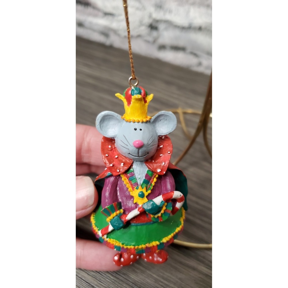 VINTAGE Russ Berrie Sugarplum Fantasies Mouse King‎ ornament Whymsical #10601
